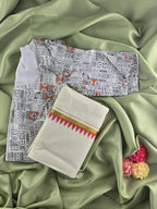 Setmundu and Readymade Blouse  Combo