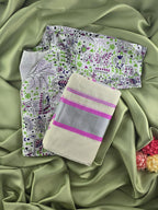 Setmundu and Readymade Blouse  Combo