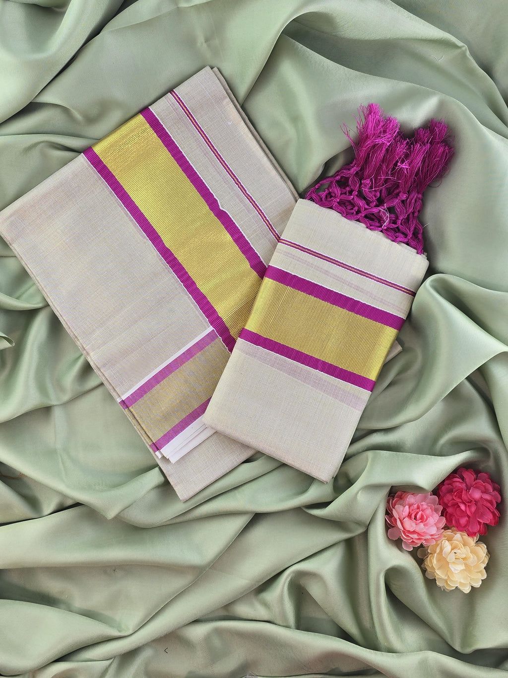 Setmundu and Readymade Blouse  Combo