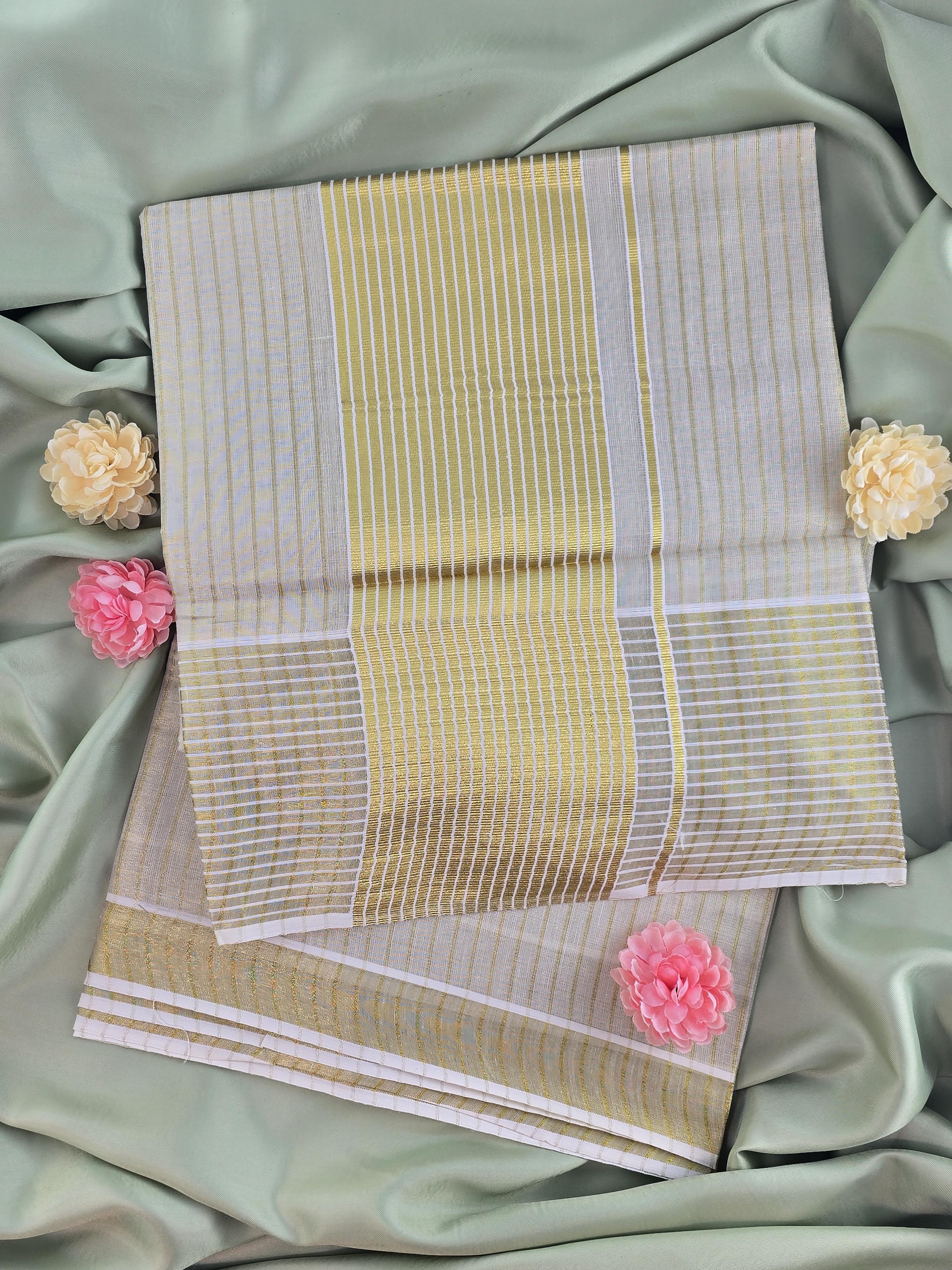Soft tissue Kerala Traditional Saree