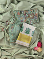 Setmundu and Readymade Blouse  Combo