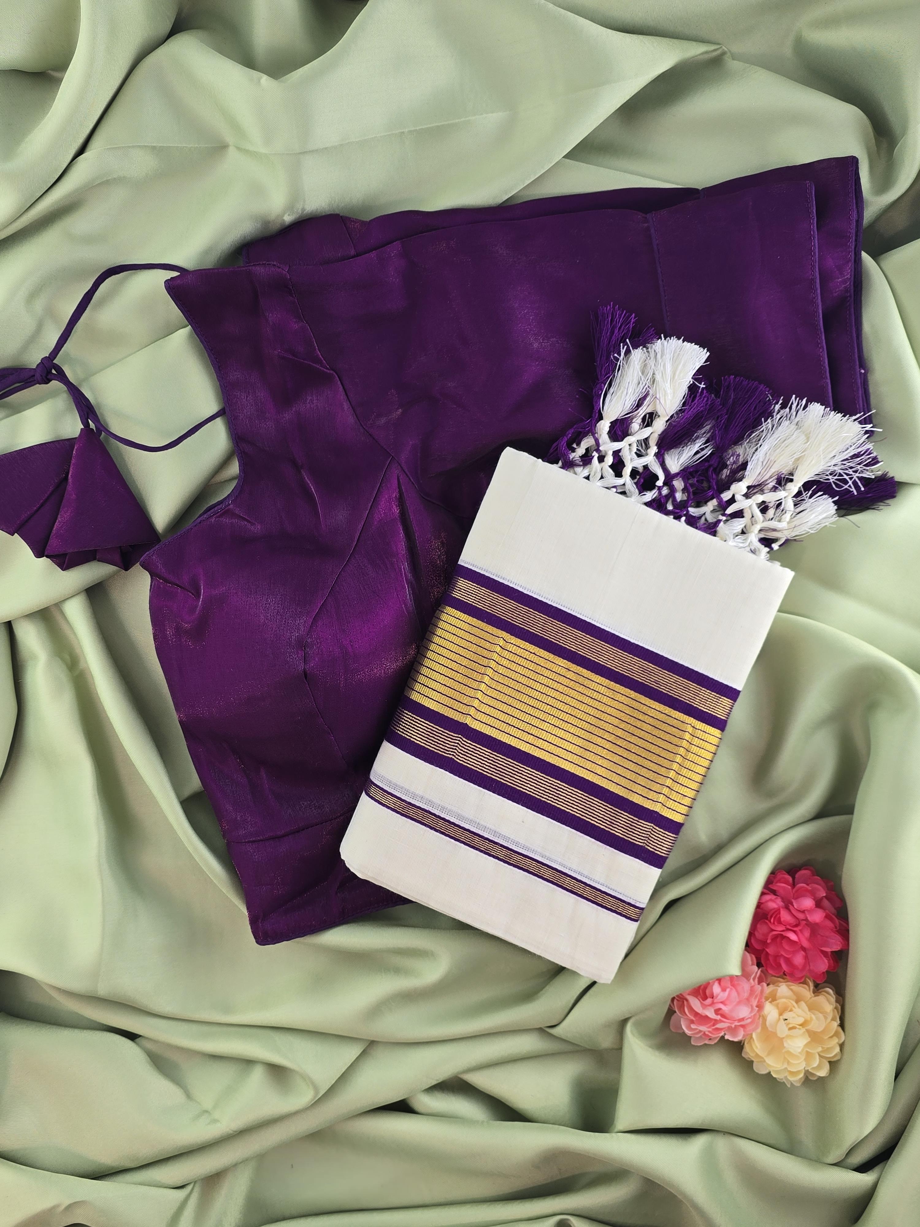 Setmundu and Readymade Blouse  Combo