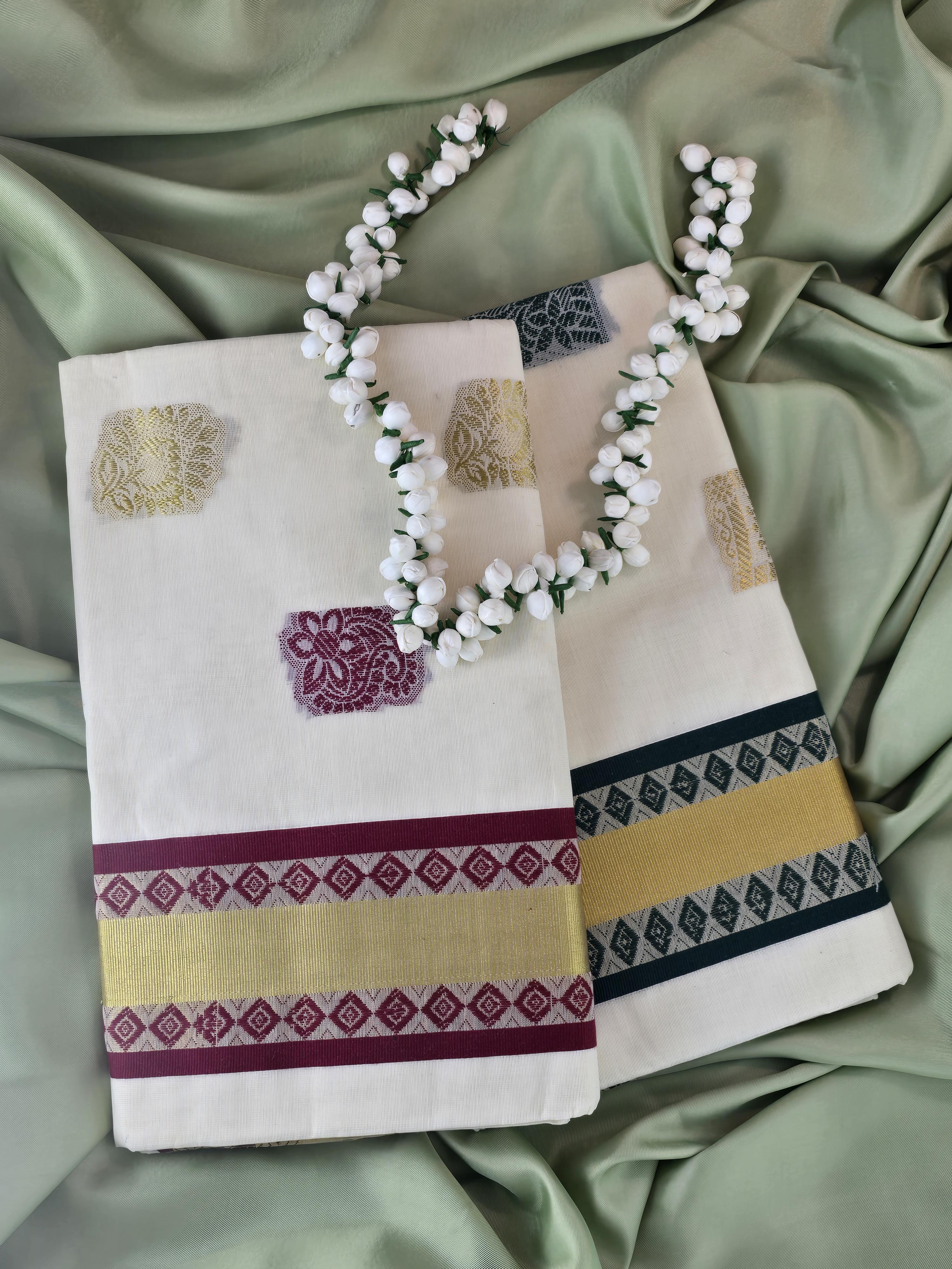 Cotton Kerala Traditional Saree