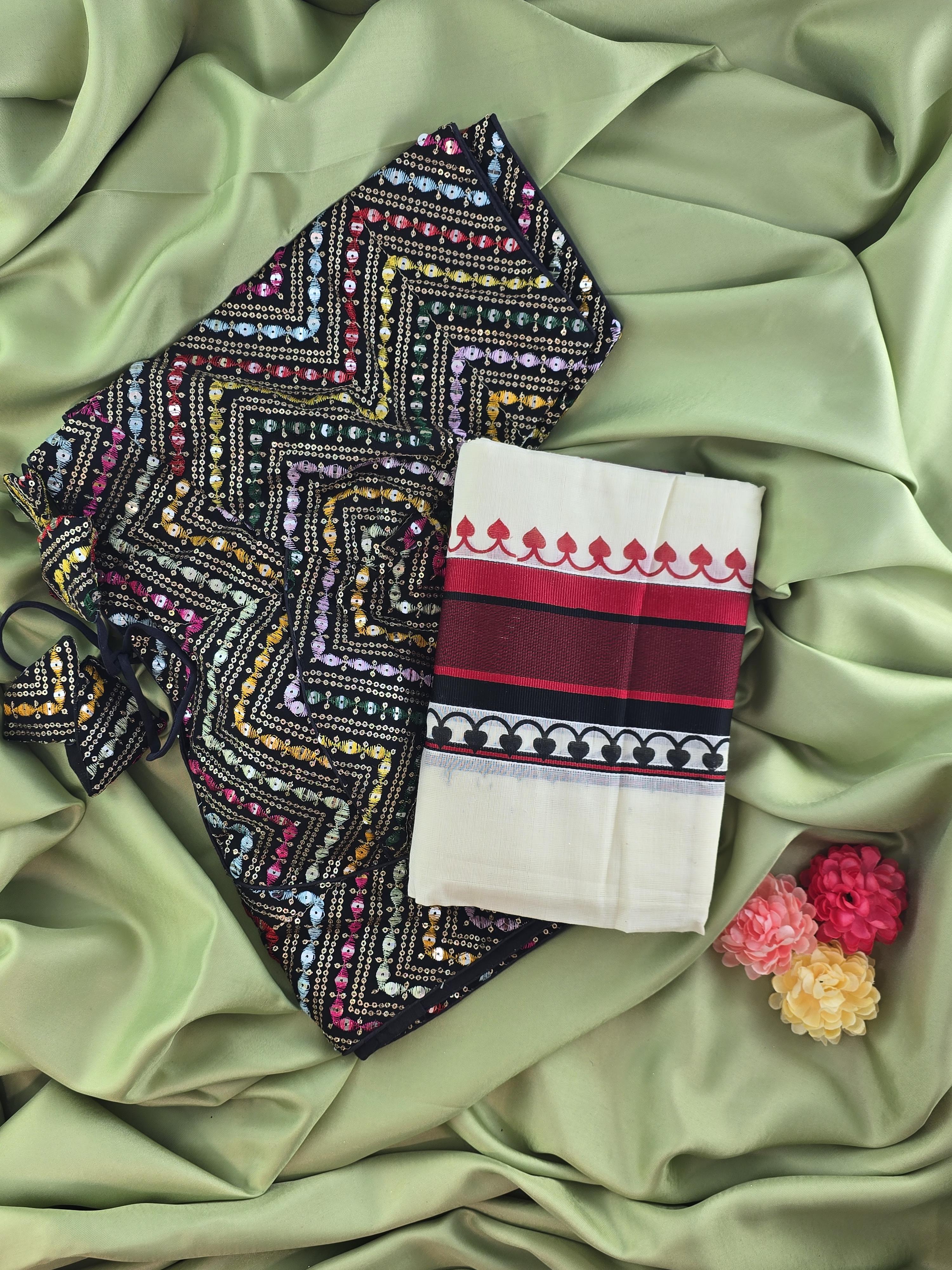 Setmundu and Readymade Blouse  Combo