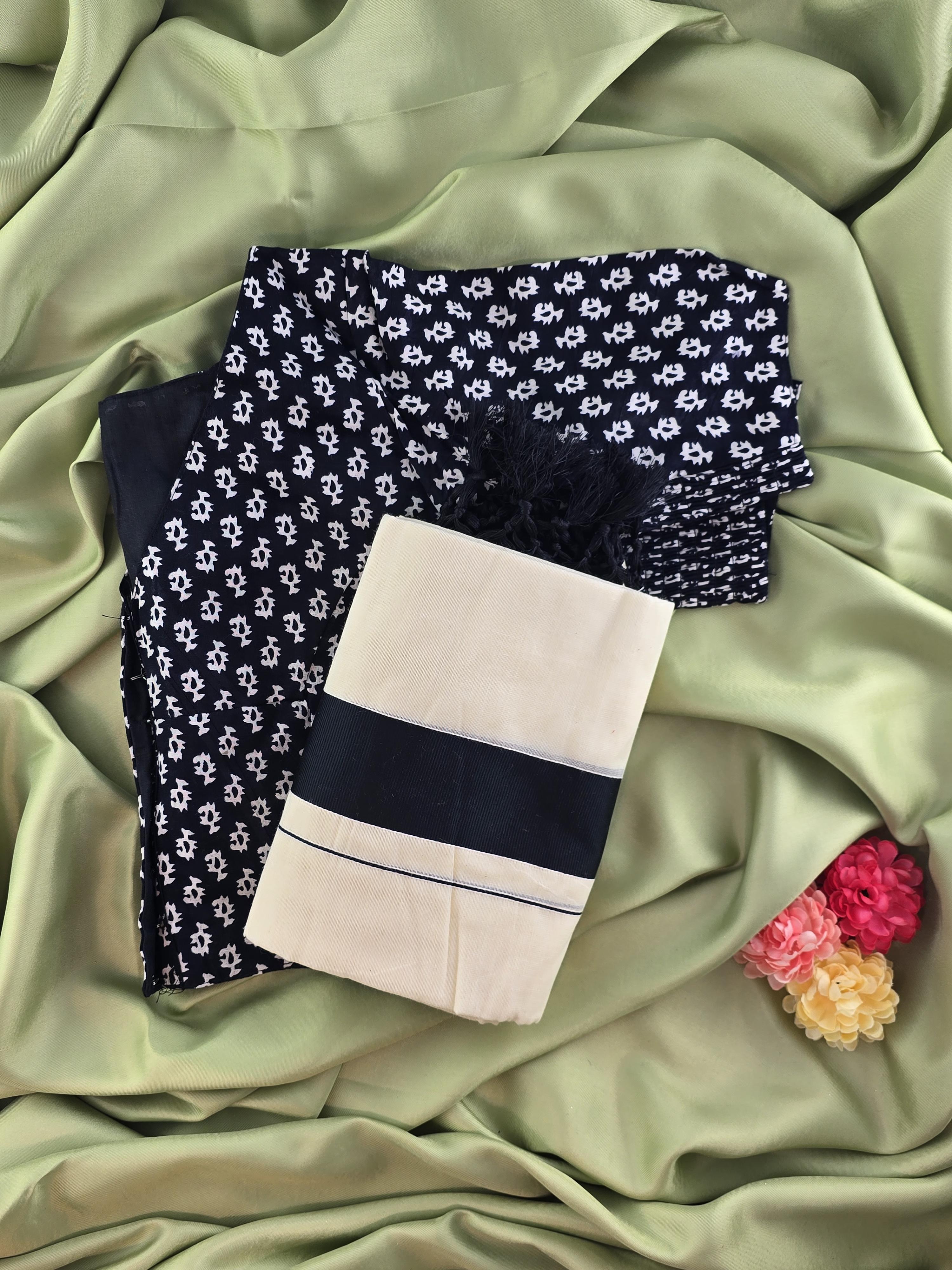 Setmundu and Readymade Blouse  Combo