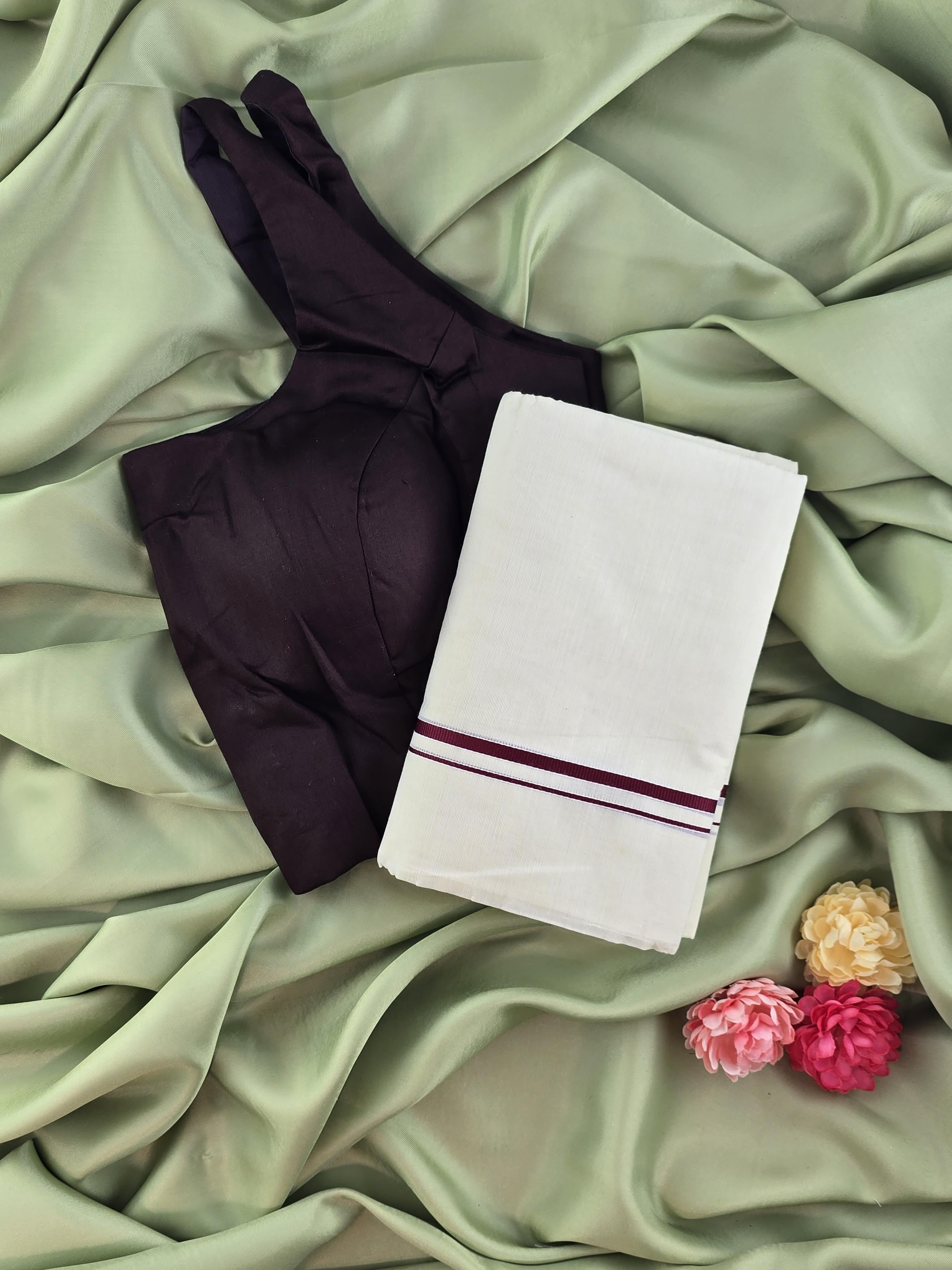 Setmundu and Readymade Blouse  Combo