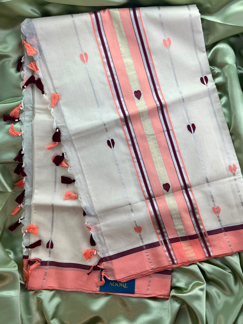 Premium pure cotton handloom Kerala saree