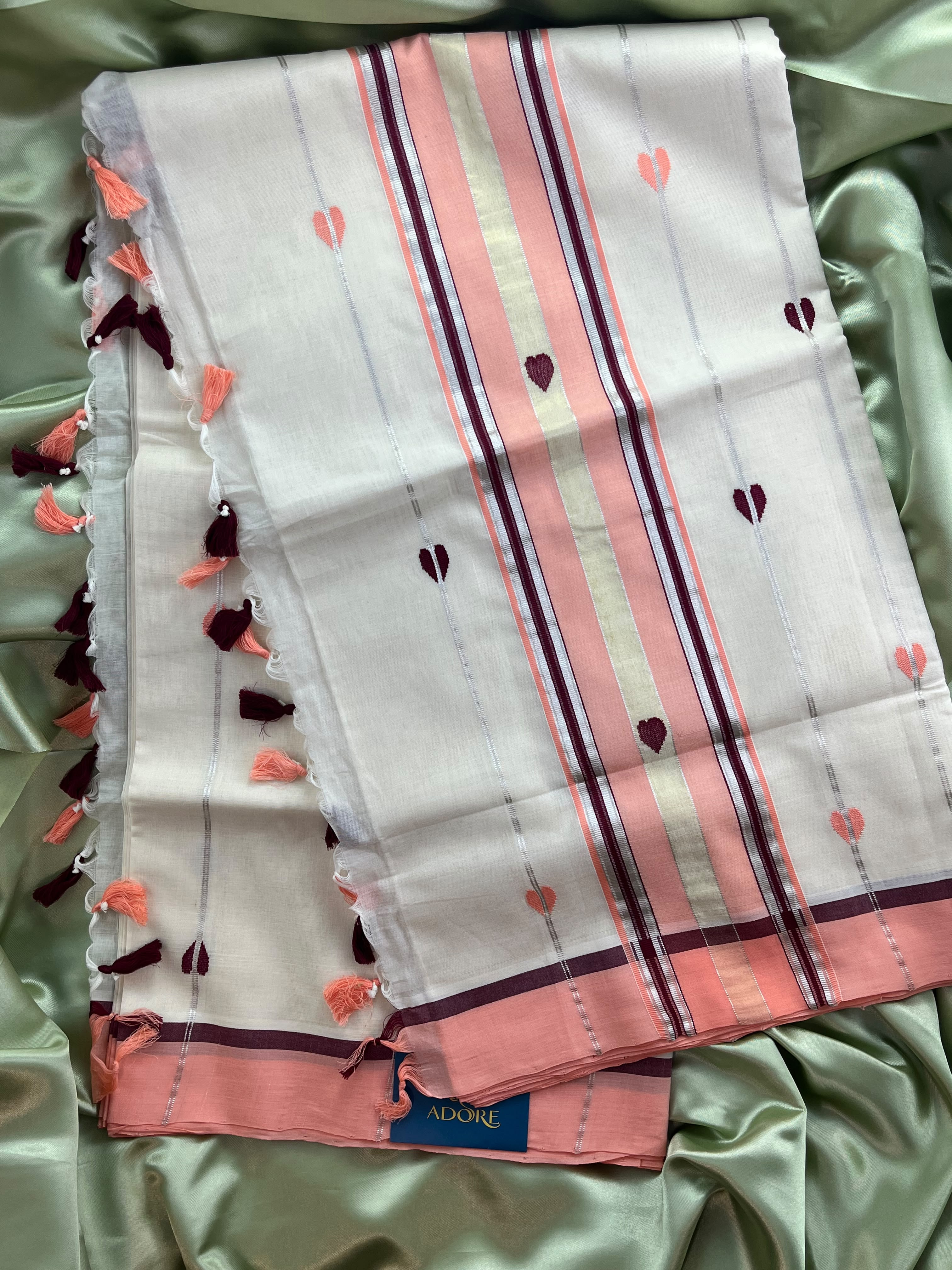 Premium pure cotton handloom Kerala saree