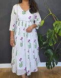 Purple blossom kurti