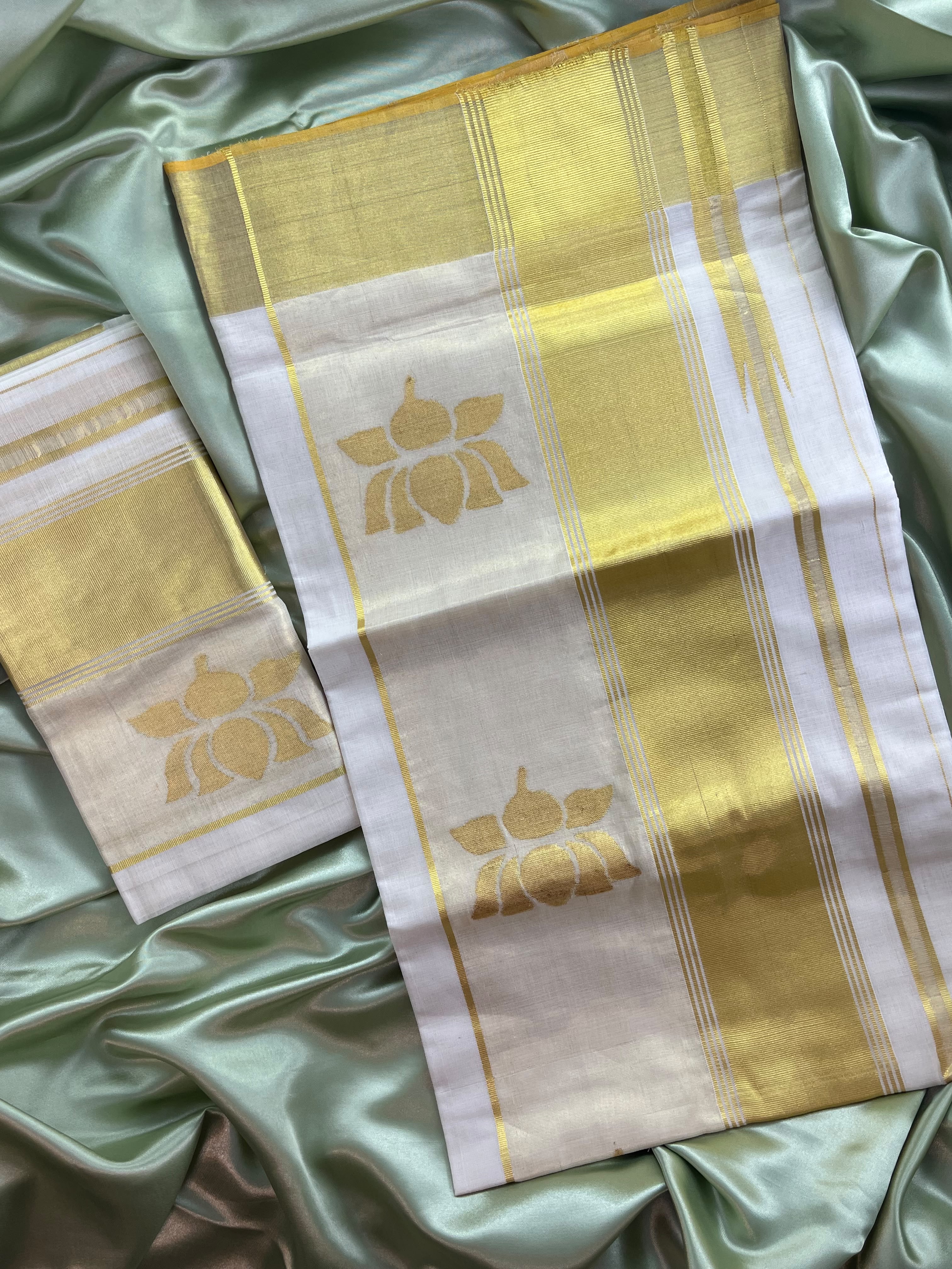 Premium kerala traditional handloom setmundu