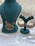 Oxidised necklace with earrings