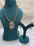 Oxidised necklace with earrings